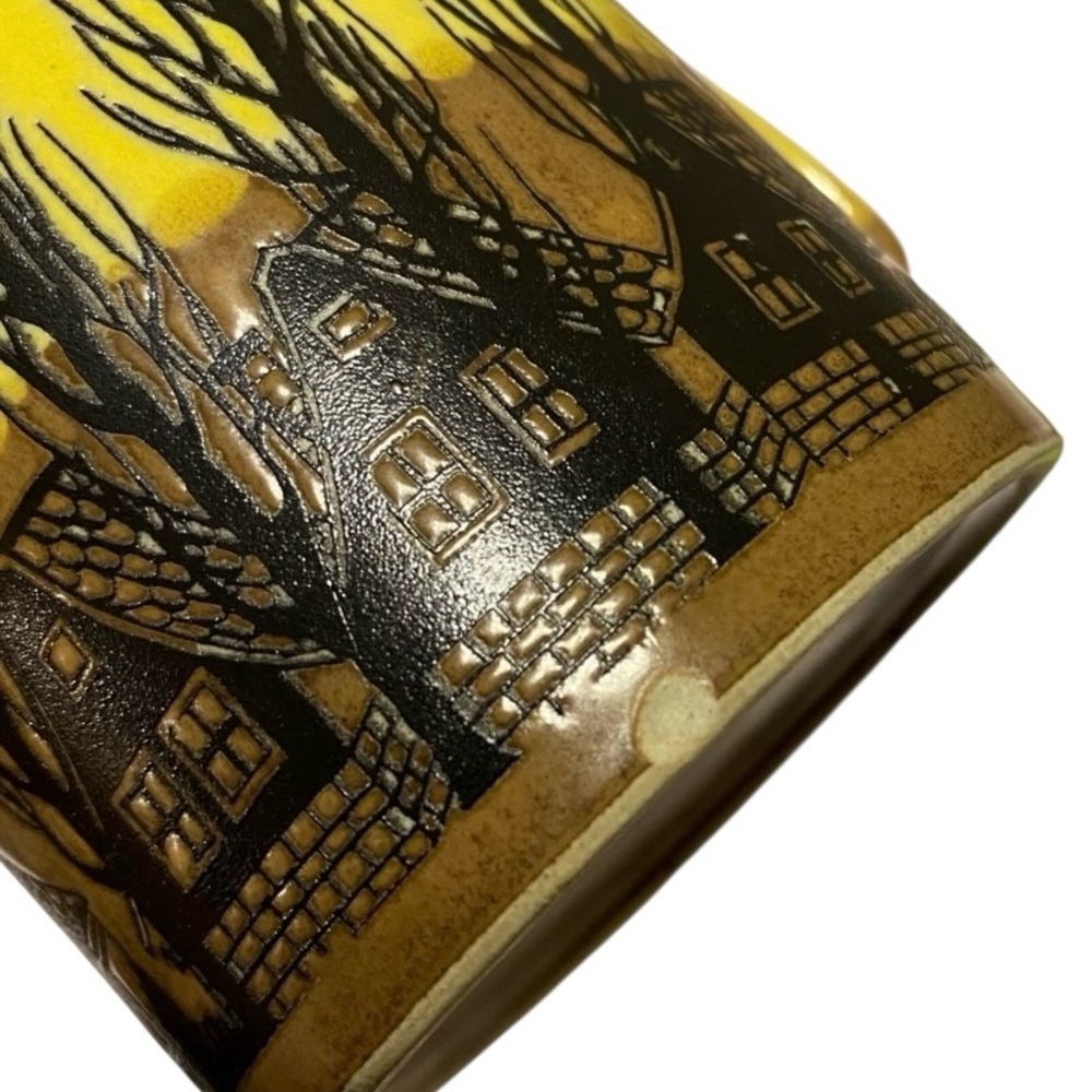 MCM Avocado green & yellow Tree & Design Mugs
